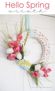 DIY hello spring wreath