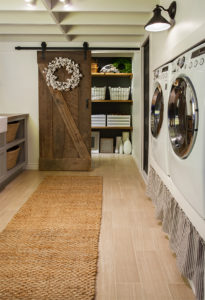 laundry barn doors storage