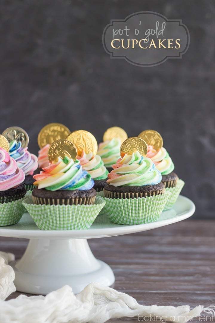 rainbow St. Patrick's Day cupcakes