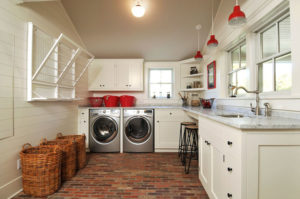 laundry room brick floors