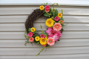 gerber daisy spring wreath