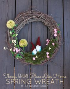 spring gnome wreath