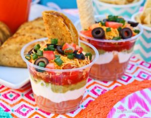 Seven-Layer-Dip-Cups Cinco-De-Mayo Mexican-Food