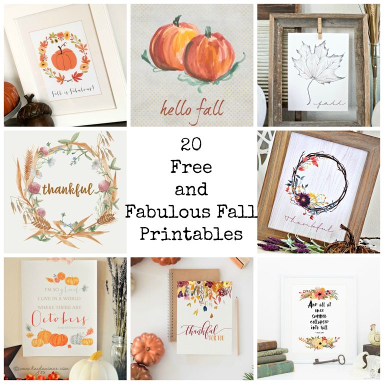 20 Free And Fabulous Fall Printables