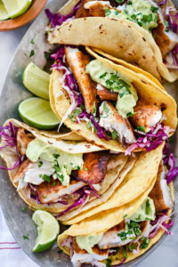 Blackened-Fish-Tacos-Creamy-Avocado-Sauce-foodiecrush