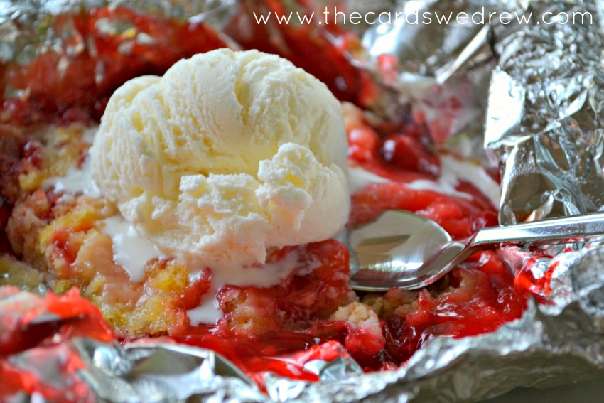 grilled-cherry-cobbler-in-foil